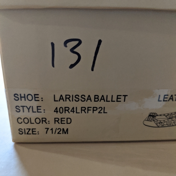 Red leather, Michael Kors flats. - Picture 4 of 4